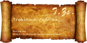 Trebitsch Zsóka névjegykártya