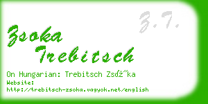 zsoka trebitsch business card